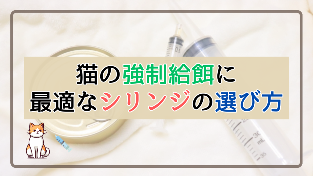 猫の強制給餌に最適なシリンジの選び方